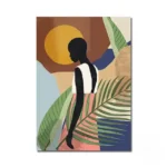 Art mural évoquant l'Afrique