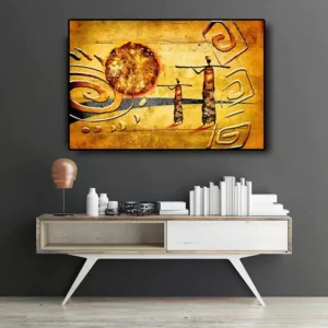 Tableau africain peinture au style traditionnel