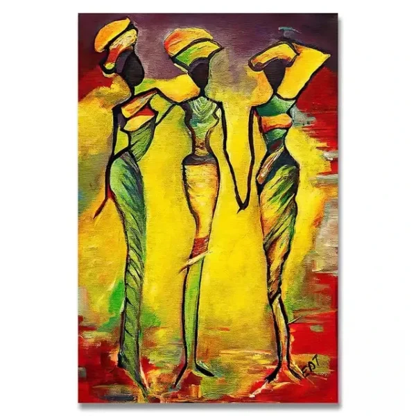 Peinture contemporaine célébrant la culture africaine