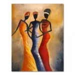 Art mural avec des thèmes africains modernes