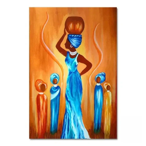 Oeuvre visuelle représentant la diversité africaine