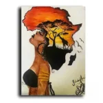 Design mural contemporain avec motifs africains