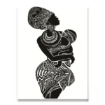 Tableau coloré inspiré des traditions africaines