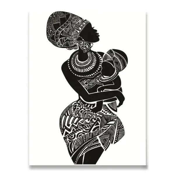 Tableau coloré inspiré des traditions africaines