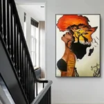 Oeuvre d'art inspirée de motifs africains contemporains