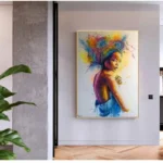 Tableau Africain contemporain vibrant