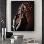 Tableau stylisé représentant l'Afrique contemporaine