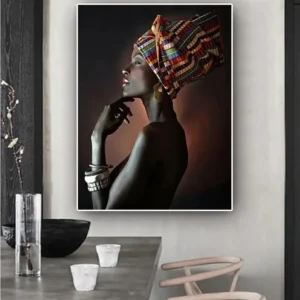 Tableau stylisé représentant l'Afrique contemporaine