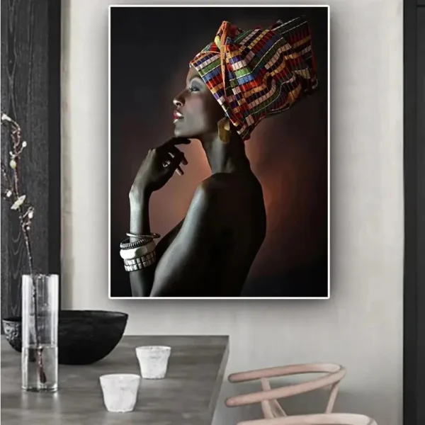 Tableau stylisé représentant l'Afrique contemporaine