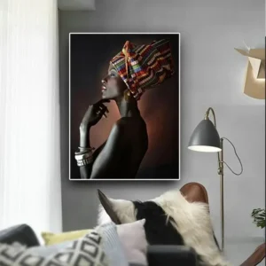 Art mural africain avec motifs modernes vibrants