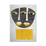 Œuvre d'art colorée évoquant la culture africaine
