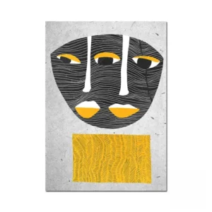 Œuvre d'art colorée évoquant la culture africaine