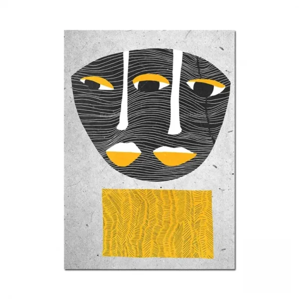 Œuvre d'art colorée évoquant la culture africaine