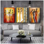 Tableau déco africain moderne et coloré
