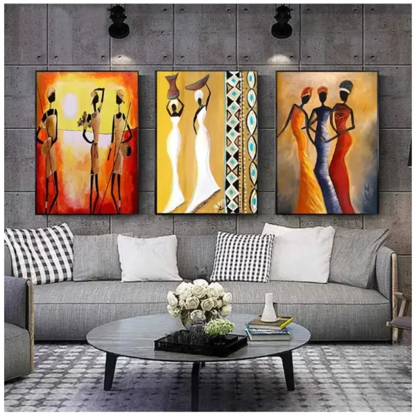 tableau-deco-africain-1 Tableau déco africain moderne et coloré