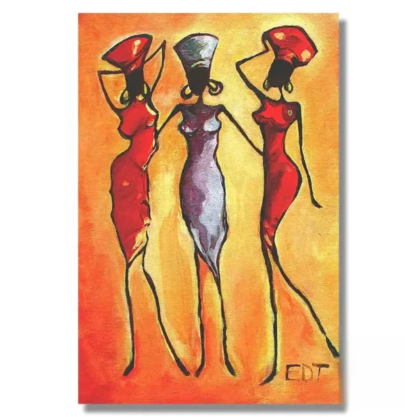 Oeuvre décorative inspirée des paysages africains