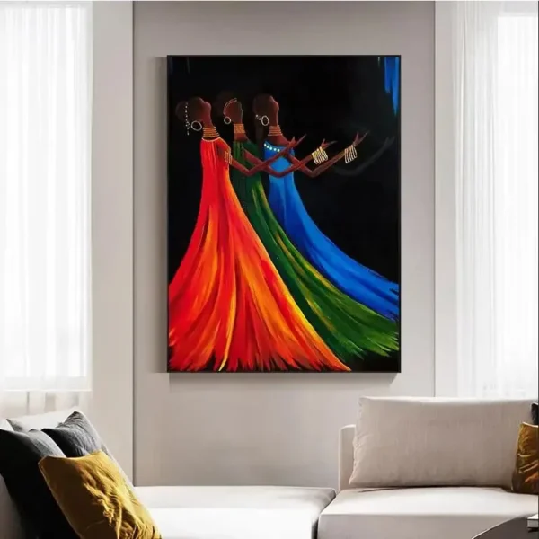 Oeuvre d'art mural inspirée de l'Afrique