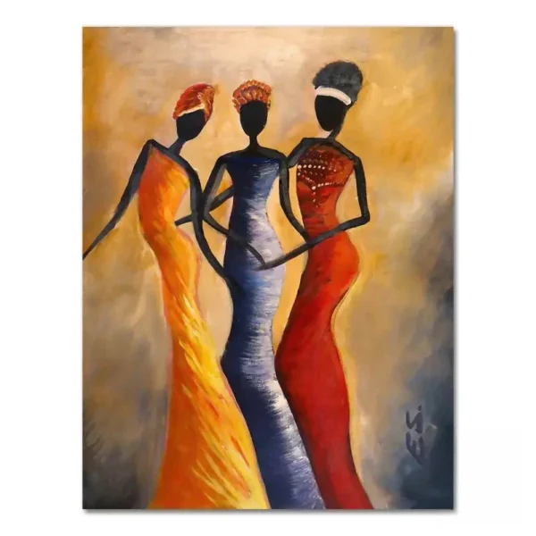 Tableau ethnique représentant la culture africaine