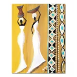 Tableau décoratif aux couleurs chaudes d'Afrique