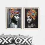 Illustration de femme africaine en art décoratif