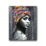 Tableau contemporain Femme Africaine pour décoration