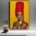 Tableau Femme Africaine Moderne pour décoration intérieure