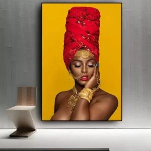 Tableau Femme Africaine Moderne pour décoration intérieure