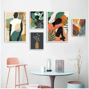 Tableau Femme Africaine Multicolore