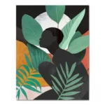 Détails d'une femme africaine dans une composition artistique