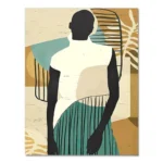 Tableau unique célébrant la beauté de la femme africaine