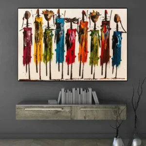 Art mural représentant un guerrier africain