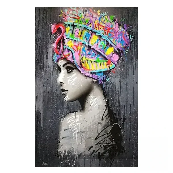 Tableau moderne avec touches de culture africaine