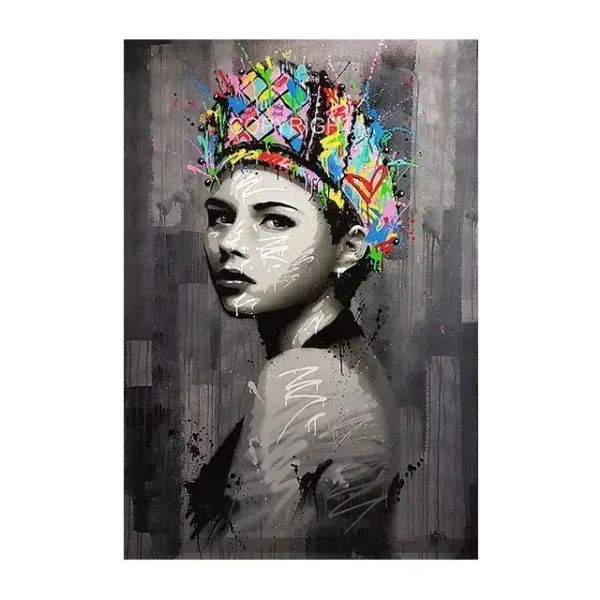 Œuvre moderne riche en motifs africains
