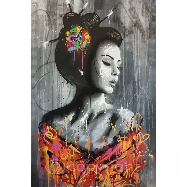 Œuvre d'art moderne aux influences africaines