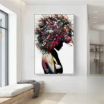 Art mural africain avec motifs traditionnels