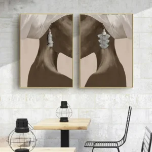 Tableau mural africain moderne en toile colorée