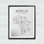 Tableau Noir et Blanc Inspiré de l'Art Africain