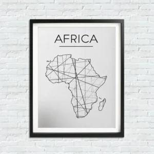 Tableau Noir et Blanc Inspiré de l'Art Africain