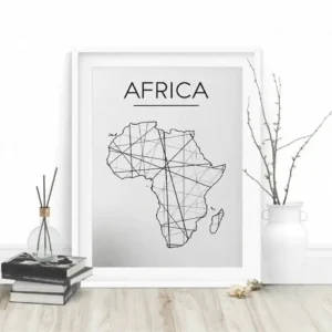 Tableau Ethnique Noir et Blanc, Design Contemporain