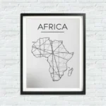 Tableau Noir et Blanc, Style Art Africain Original
