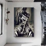 Illustration moderne d'une femme dans un style africain