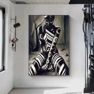 Illustration moderne d'une femme dans un style africain