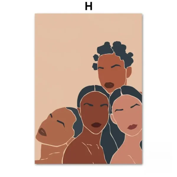 Tableau expressif de culture africaine avec un personnage