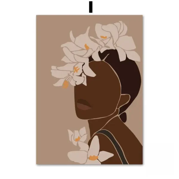 Tableau représentant l'identité à travers un personnage africain
