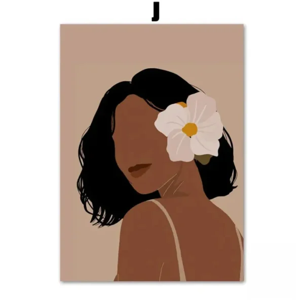 Illustration d'un personnage africain en style contemporain