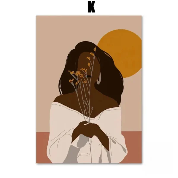 Tableau artistique mettant en valeur un personnage africain