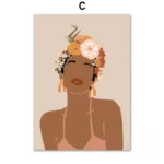 Tableau présentant un personnage unique de l'héritage africain