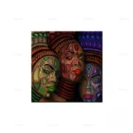 Tableau de style africain en couleurs vives