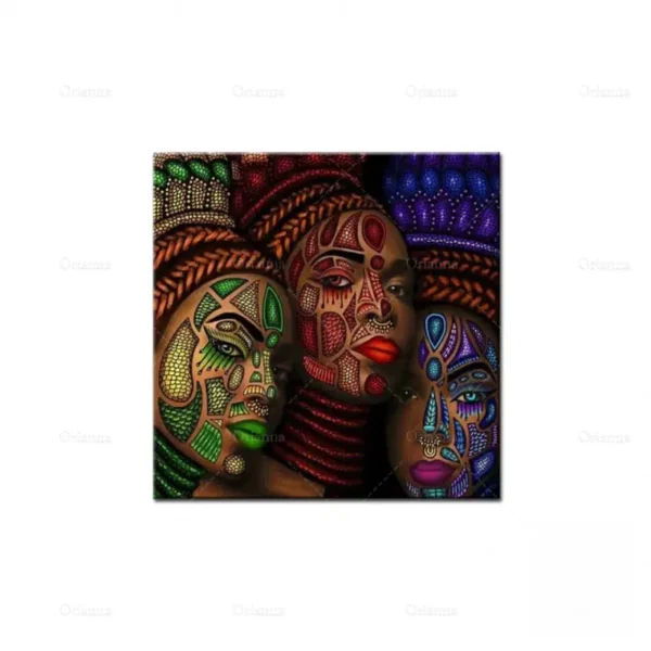 Tableau de style africain en couleurs vives