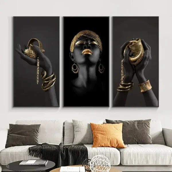 Art mural représentant une femme africaine
